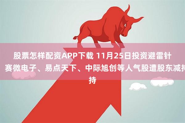 股票怎样配资APP下载 11月25日投资避雷针：赛微电子、易点天下、中际旭创等人气股遭股东减持