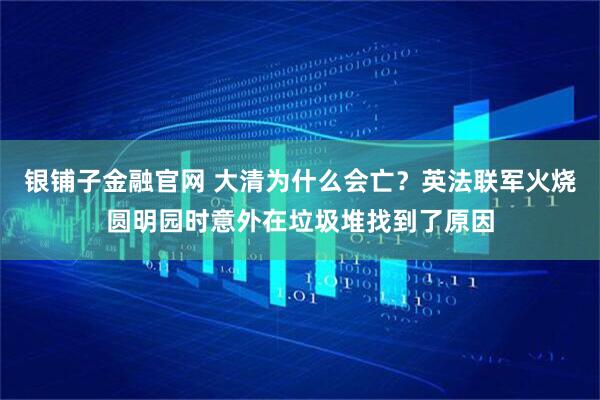 银铺子金融官网 大清为什么会亡？英法联军火烧圆明园时意外在垃圾堆找到了原因